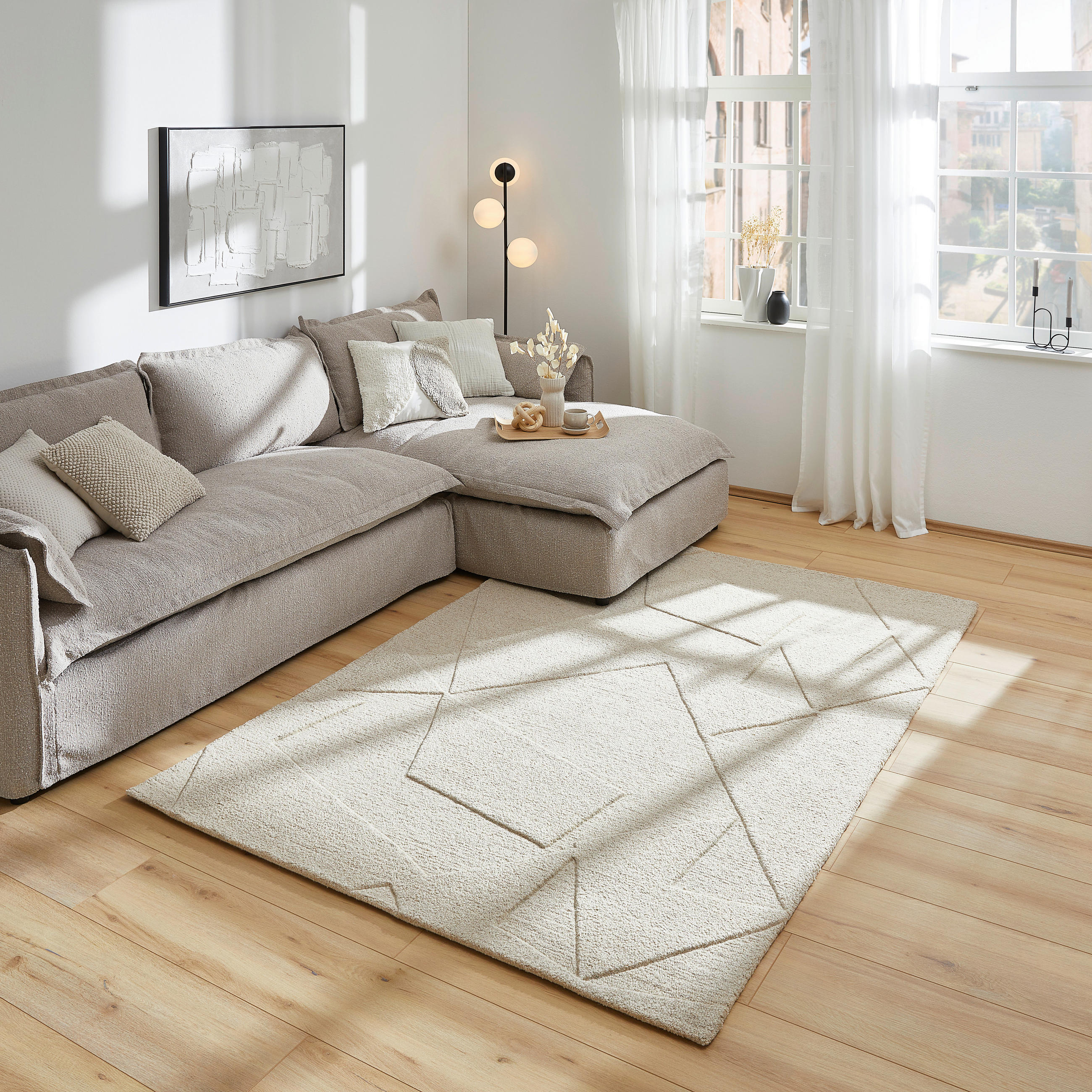 WOLLTEPPICH 160/230 cm Weiß  - Weiß, Design, Textil (160/230cm) - Linea Natura