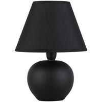 STOLNÁ LAMPA, E14, 18/23 cm  - čierna, Konventionell, textil/plast (18/23cm) - Boxxx