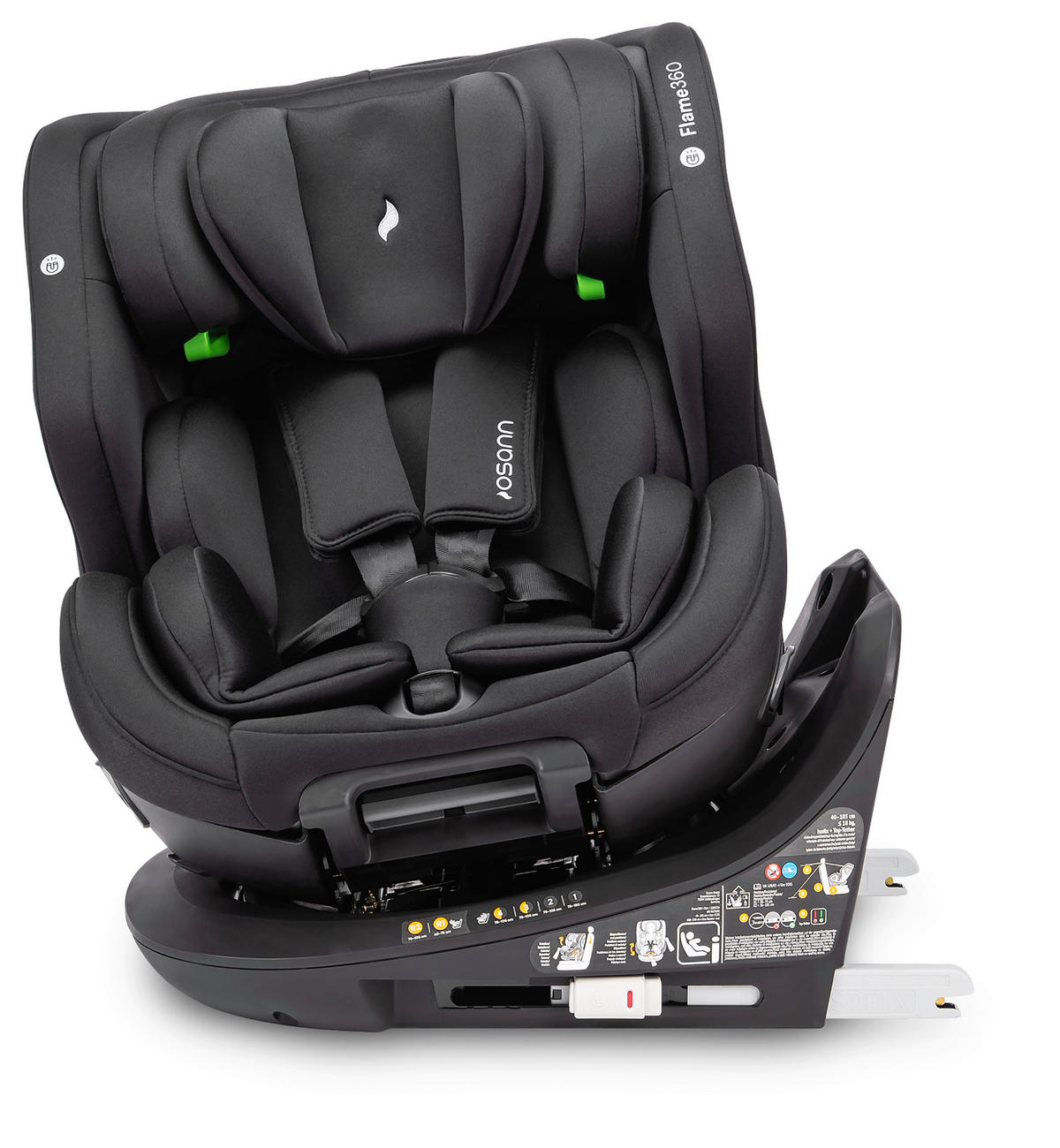 REBOARDER-KINDERSITZ FLAME360 ISOFIX  - Schwarz, Basics, Kunststoff/Textil (44/58/48cm) - Osann