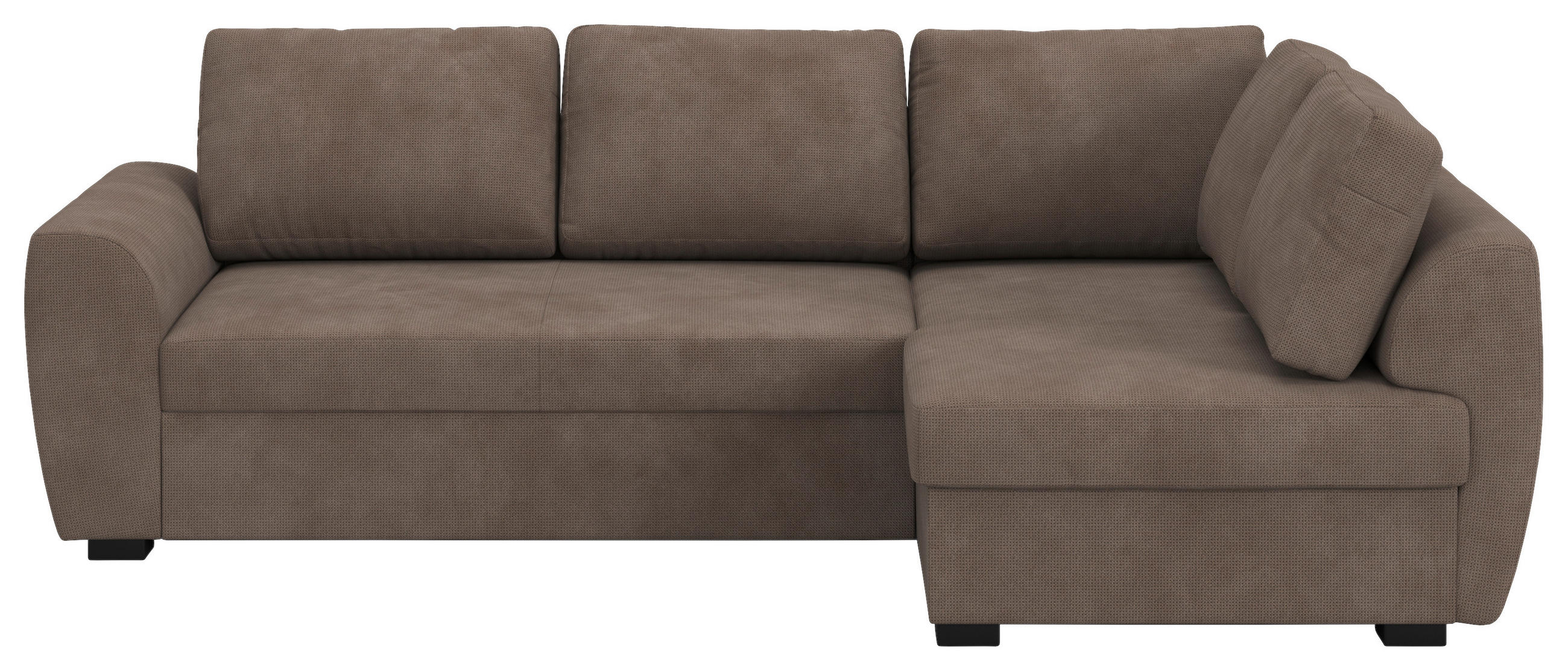 KUTNA GARNITURA tekstil  taupe   - crna/taupe, Trend, tekstil/plastika (253/154cm) - MID.YOU