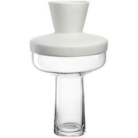 DEKOVASE  - Transparent/Weiß, Basics, Glas/Keramik (21/36/21cm) - Leonardo