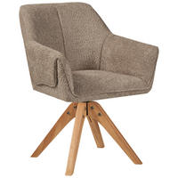 Scaun Cu Brațe din textil, taupe - taupe, Modern, lemn/textil (60/86,5/63,5cm) - Kayoom