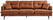 DREISITZER-SOFA Lederlook Cognac  - Cognac/Schwarz, Design, Holz/Textil (257/89/92cm) - Carryhome