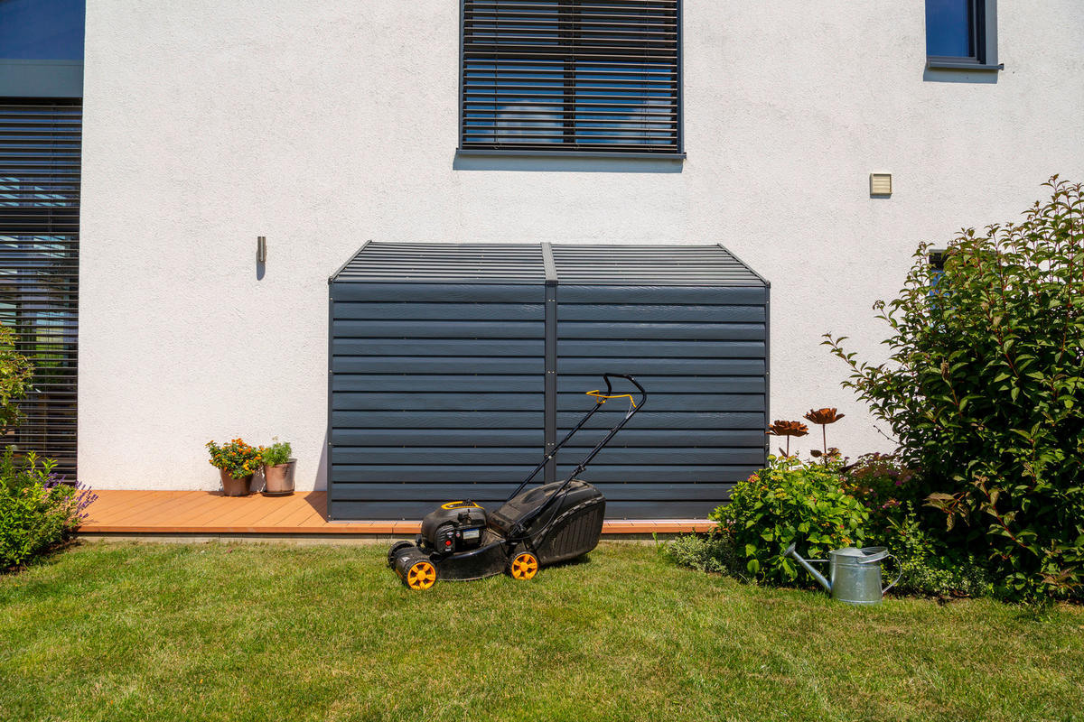 GERÄTEHAUS 295/208/124 cm  - Grau, Basics (295/208/124cm) - Ambia Garden