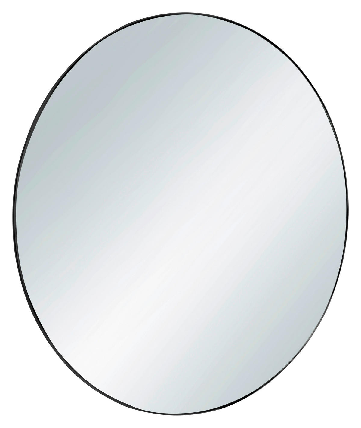 NÁSTĚNNÉ ZRCADLO 50 cm - černá, Konvenční, kov/sklo (50cm)