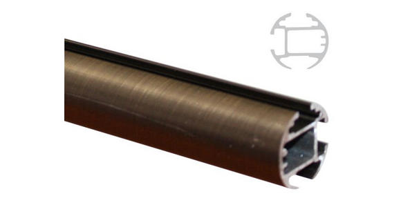 INNENLAUFSTANGE 200 cm - Bronzefarben, Basics, Metall (200cm) - Homeware