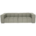 BIGSOFA  in Flachgewebe, Leinenoptik Naturfarben  - Schwarz/Naturfarben, Design, Textil/Metall (262/66/113cm) - Belluti