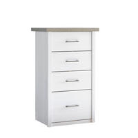 KINDERKOMMODE 60/101/43 cm  - Eichefarben/Anthrazit, Basics, Holzwerkstoff/Kunststoff (60/101/43cm)