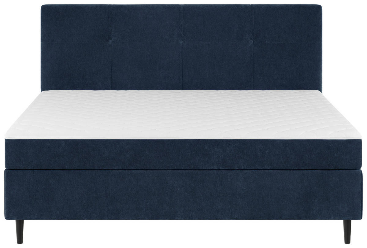 BOXBETT 180/200 cm  in Blau  - Blau/Schwarz, KONVENTIONELL, Holz/Textil (180/200cm) - Welnova