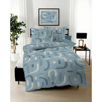 POSTELJNINA Elements 140/200 cm saten modra  - modra, Konvencionalno, tekstil (140/200cm) - Kaeppel