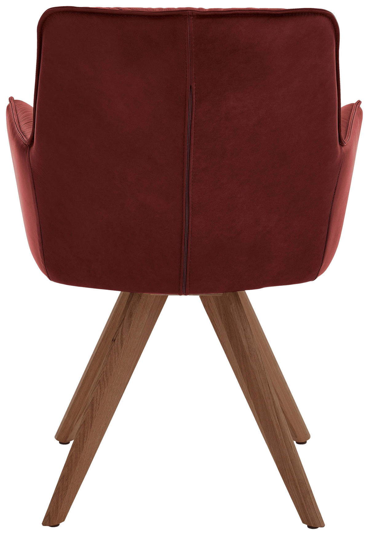 ARMLEHNSTUHL  in Echtleder pigmentiert  - Bordeaux/Nussbaumfarben, Design, Leder/Holz (59/89/63cm) - Dieter Knoll