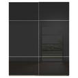 SCHWEBETÜRENSCHRANK  in Schwarz, Champagner  - Chromfarben/Champagner, KONVENTIONELL, Glas/Holzwerkstoff (201/223/67cm) - Novel
