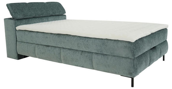 BOXBETT 140/200 cm in Salbeigrün - Salbeigrün/Schwarz, KONVENTIONELL, Holz/Holzwerkstoff (140/200cm) - Xora