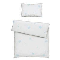 BABYBETTWÄSCHE STERNENSCHWEIF Renforcé 100/135 cm  - Blau/Weiß, Basics, Textil (100/135cm) - My Baby Lou