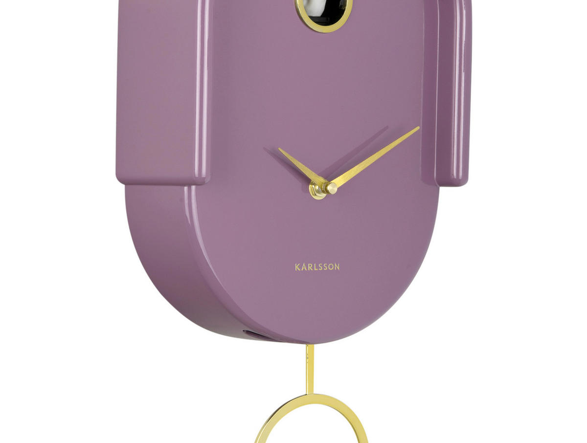 WANDUHR  Mauve  - Mauve, Basics, Kunststoff (42/20cm) - Karlsson