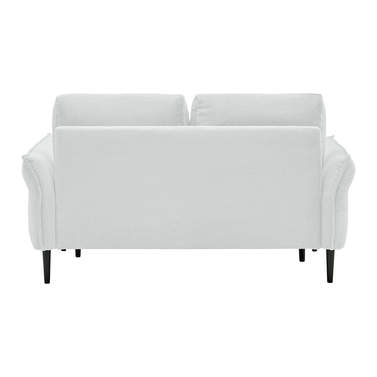 2-SITS SOFFA i textil silver  - silver/svart, Modern, trä/textil (150/85/92cm) - MID.YOU