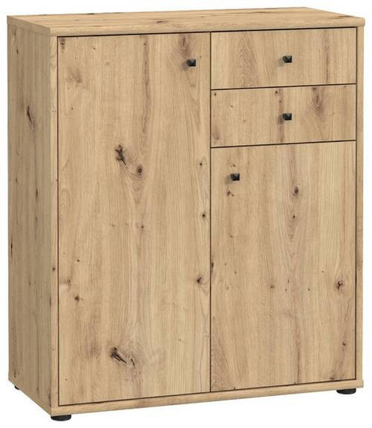 KOMMODE  in Eiche Artisan  - Eiche Artisan, Design, Holzwerkstoff (73,7/85,5/34,8cm)