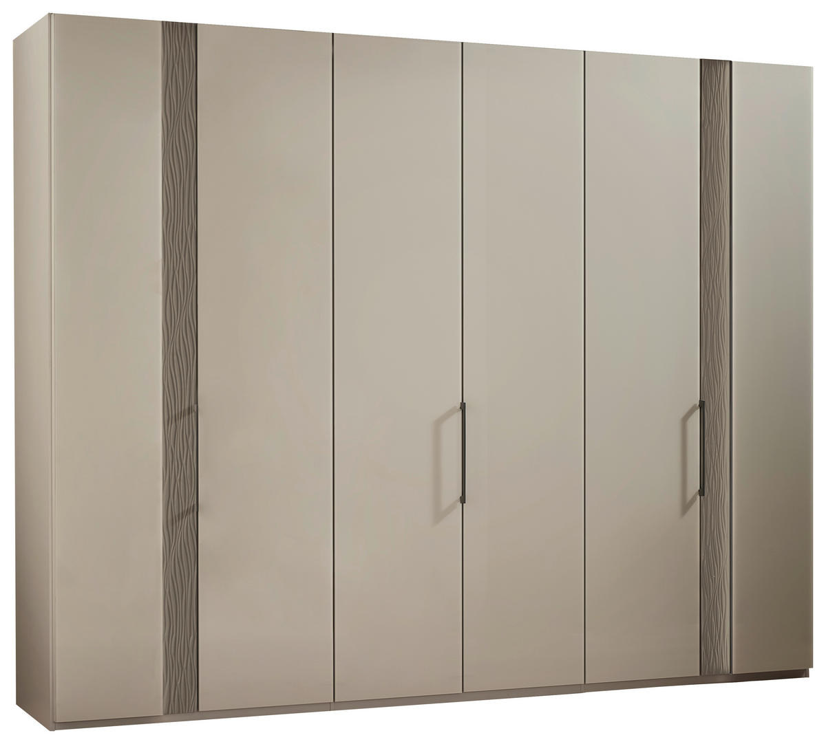 DREHTÜRENSCHRANK in Champagner  - Chromfarben/Champagner, Design, Glas/Holzwerkstoff (300/216/59cm) - Dieter Knoll