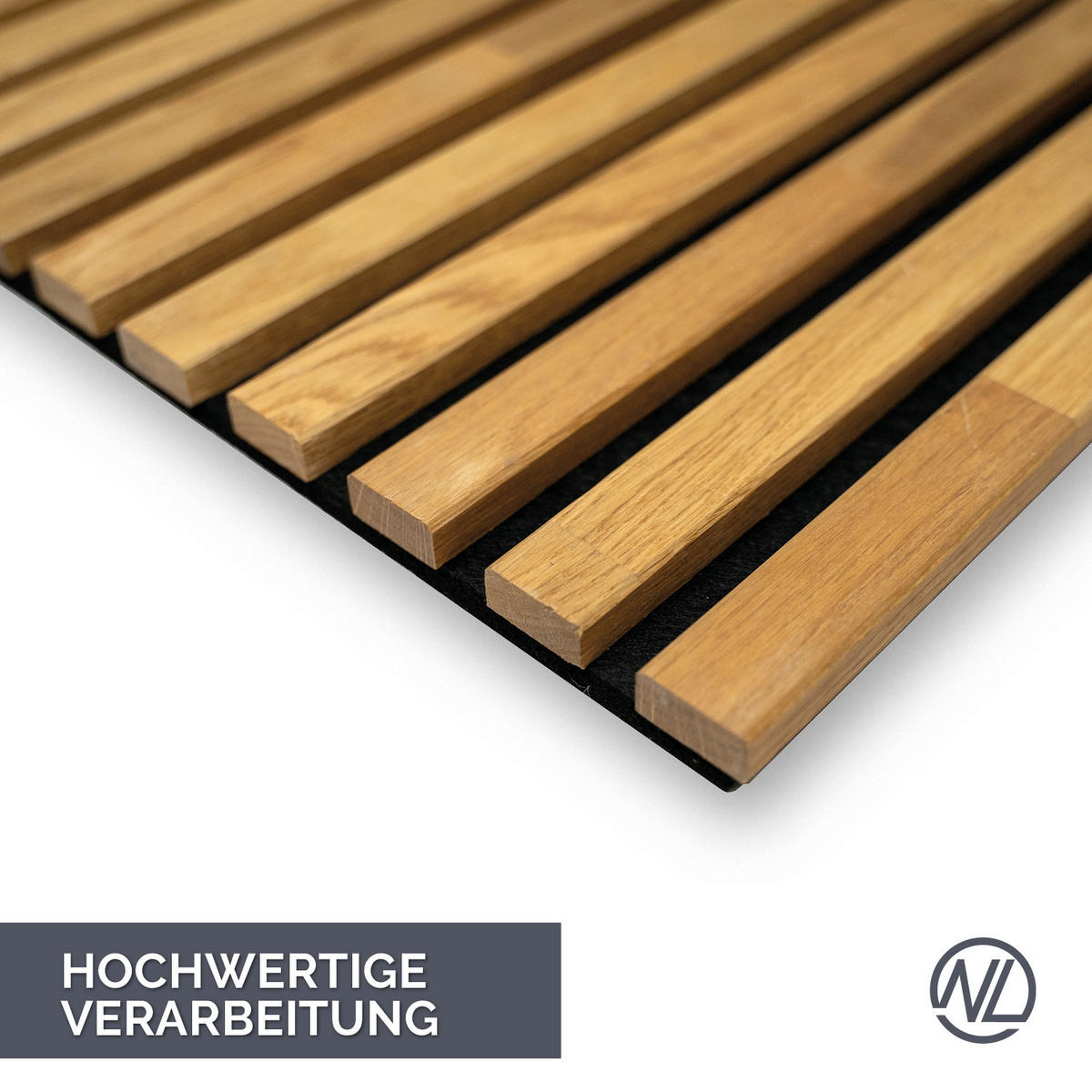 Akustikpaneel Massivholz/ Echtholz 40/120/2,1 cm  - Eichefarben, Basics, Holz (40/120/2,1cm)