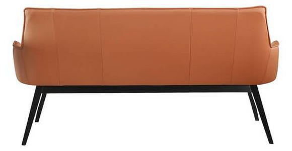 SITZBANK 160/89,5/64 cm in Cognac - Cognac/Schwarz, Design, Leder/Holz (160/89,5/64cm) - Novel
