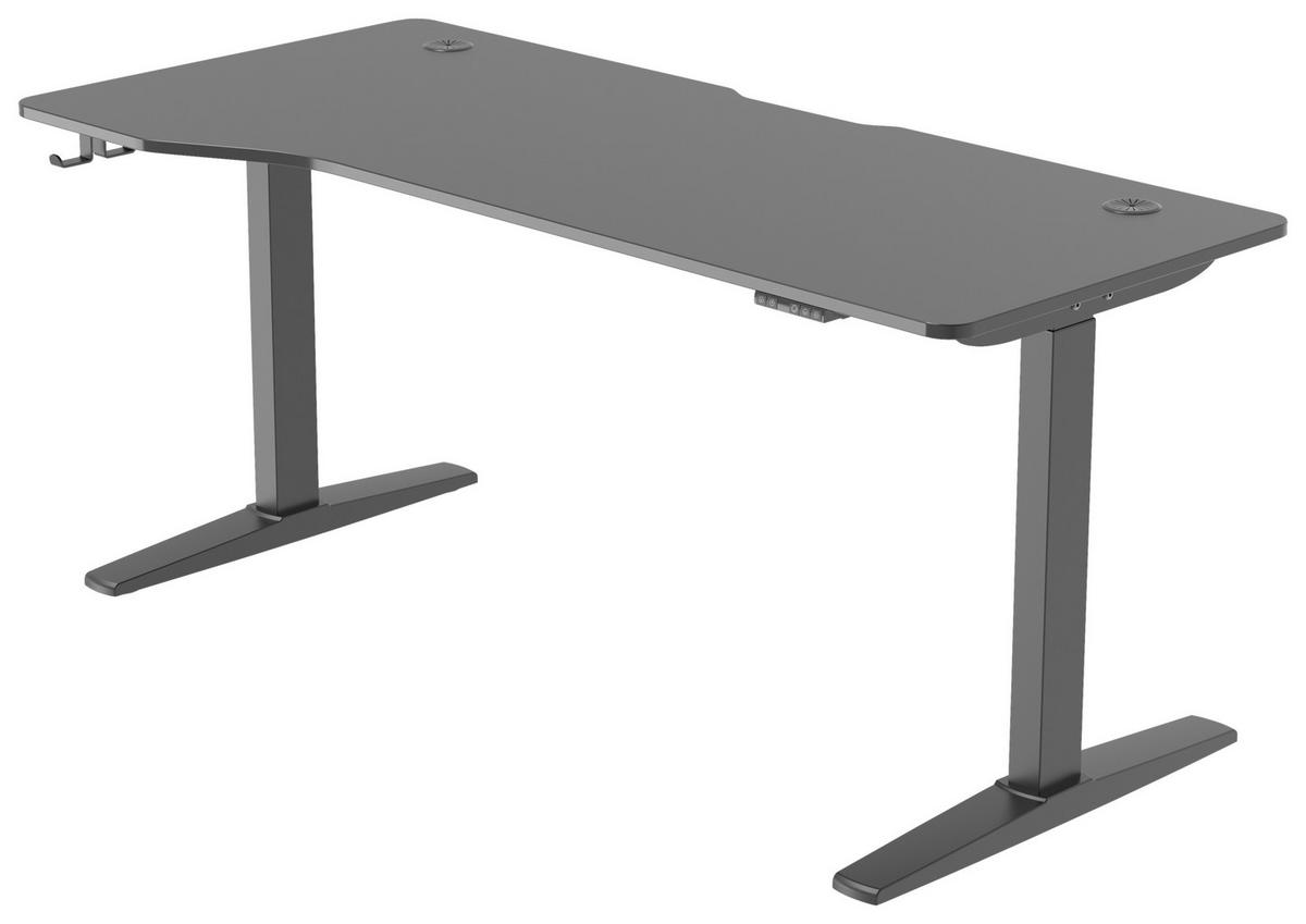 SCHREIBTISCH  in Schwarz  - Schwarz, MODERN, Holzwerkstoff/Kunststoff (160/71/116/75cm) - MID.YOU