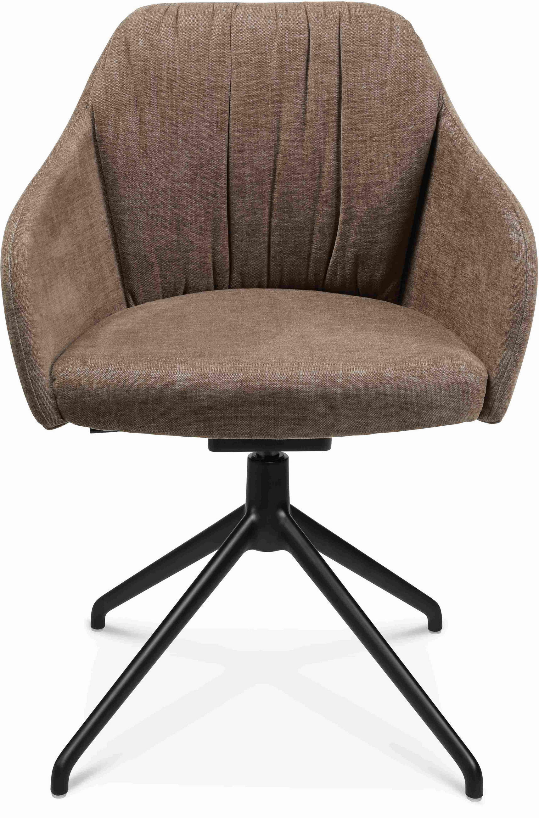 ARMLEHNSTUHL  in Aluminium Velours  - Graubraun/Schwarz, Design, Textil/Metall (58/81,5-84,5/60cm) - Johann Jakob