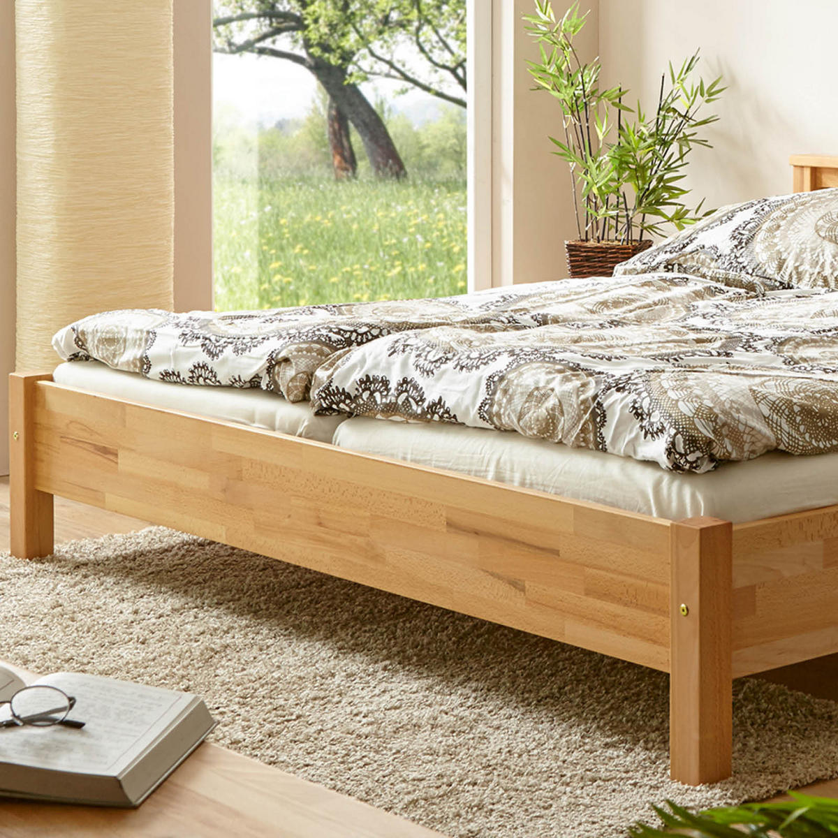 BETT 140/200 cm  in Buchefarben  - Buchefarben, KONVENTIONELL, Holz (140/200cm) - MID.YOU