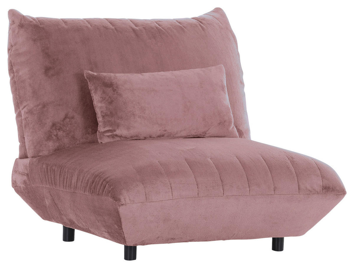 FÅTÖLJ i textil rosa  - svart/rosa, Klassisk, textil/plast (100/86/100cm) - MID.YOU