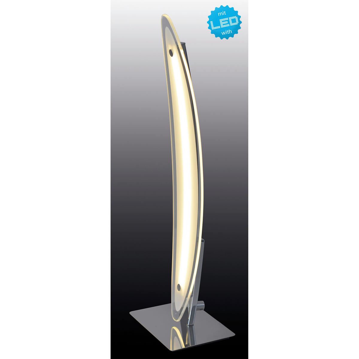 LED-TISCHLEUCHTE   - Chromfarben, Basics, Glas/Metall (43cm) - Näve