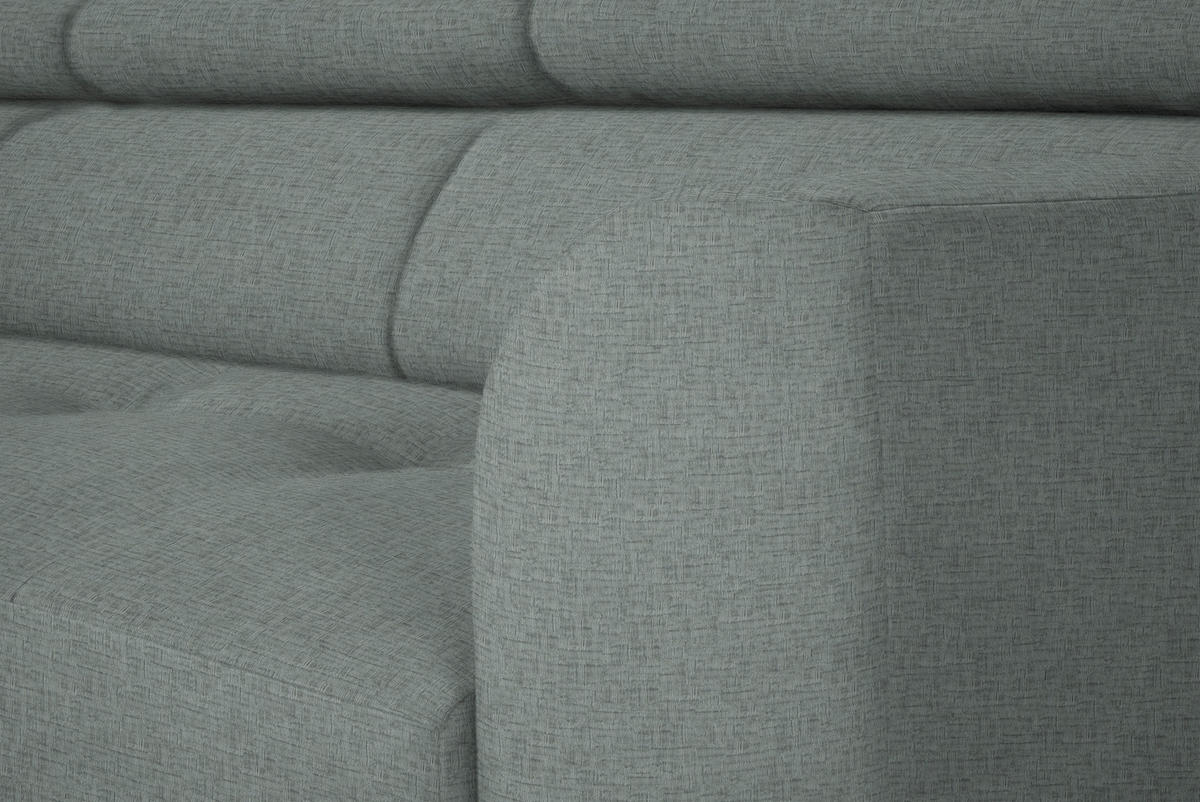 ECKSOFA in Chenille Silberfarben  205/280 cm  - Silberfarben/Schwarz, Design, Textil/Metall (205/280cm) - Xora