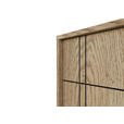 SIDEBOARD  in 160,2/81,8/37 cm  - Eichefarben/Schwarz, MODERN, Holzwerkstoff/Kunststoff (160,2/81,8/37cm) - Carryhome
