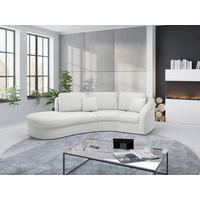 ECKSOFA JAZZ V Weiß Mikrofaser  - Schwarz/Weiß, MODERN, Kunststoff/Textil (230/266cm) - Sit & More