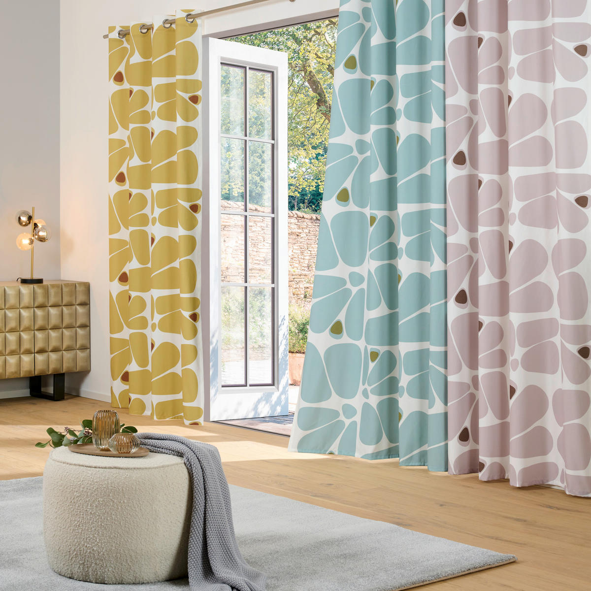 ÖSENSCHAL MIKKA blickdicht 140/245 cm   - Taupe, Design, Textil (140/245cm) - Esposa