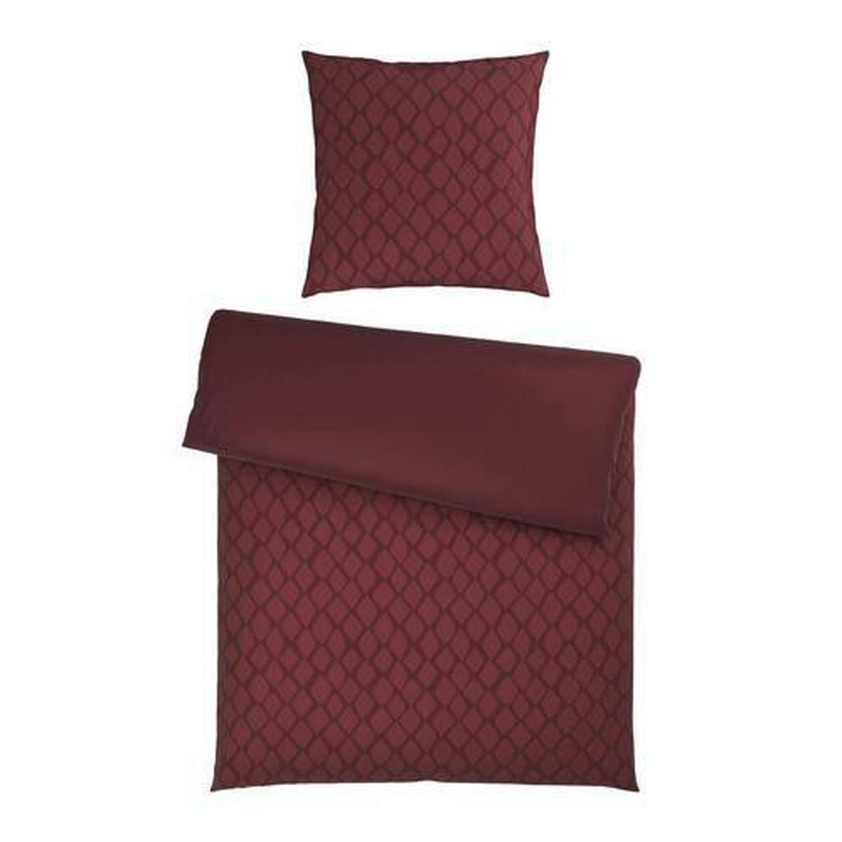 WENDEBETTWÄSCHE SNAKO Satin 155/220 cm  - Kirschrot, Design, Textil (155/220cm) - Dieter Knoll