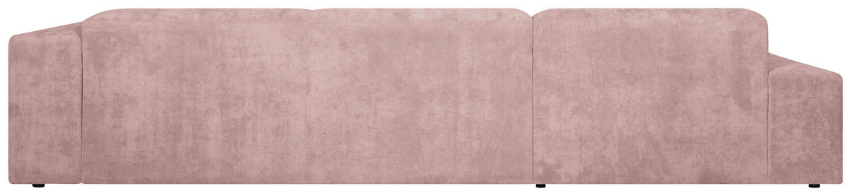 ECKSOFA HANNAH Rosa Cord  - Schwarz/Rosa, Design, Kunststoff/Textil (170/343cm) - MID.YOU