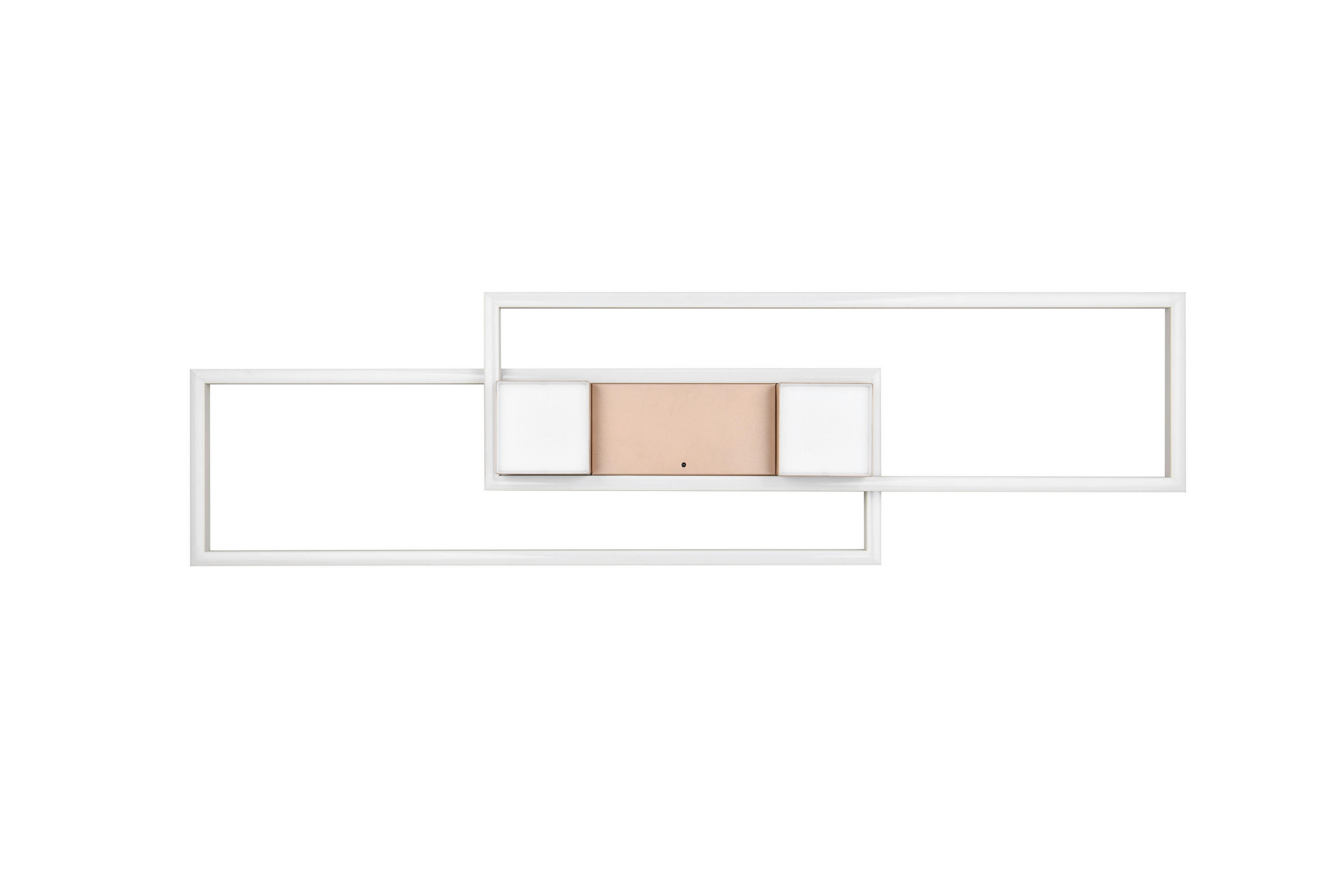 LED-DECKENLEUCHTE    100/28/8 cm  - Braun/Grau, Design, Metall (100/28/8cm) - Trio Leuchten