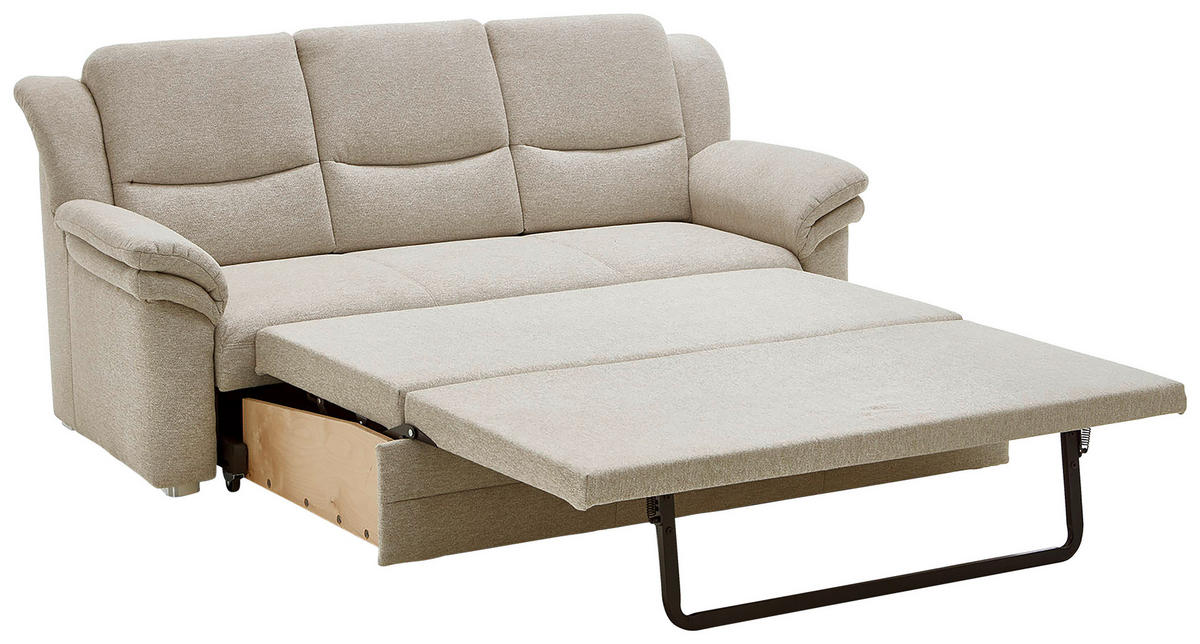 HÁROMÜLÉSES KANAPÉ - bézs, Konventionell, textil/fém (202/96/89cm) - Beldomo Comfort