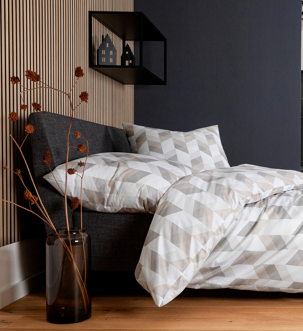 POSTELJNINA 135/200 cm mako saten naravne barve  - naravne barve, Konvencionalno, tekstil (135/200cm) - Janine