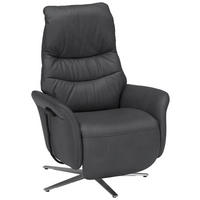RELAXSESSEL in Leder Dunkelgrau  - Edelstahlfarben/Dunkelgrau, Design, Leder/Metall (78/117/89cm) - Himolla Komfortklass