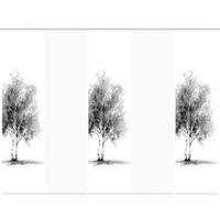 FLÄCHENVORHANG  5 Stück  blickdicht  60/245 cm   - Grau Hochglanz/Weiß, Natur, Textil (60/245cm)