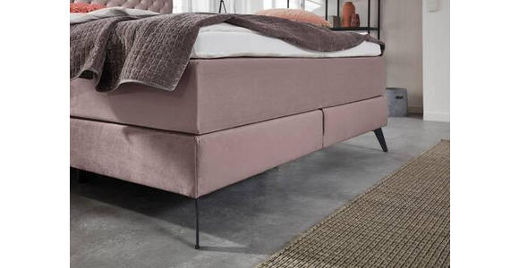 BOXSPRINGBETT 160/200 cm  in Altrosa  - Graphitfarben/Altrosa, Design, Textil/Metall (160/200cm) - Xora