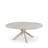 MATBORD ekfärgad, vit oval  utdragbar  - vit/ekfärgad, Klassisk, trä (140/180/140/75cm)