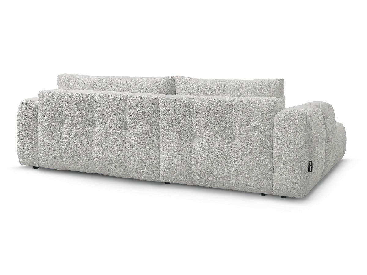 ECKSCHLAFSOFA FUJI Bouclé Hellgrau  inkl.  - Hellgrau/Schwarz, MODERN, Kunststoff/Textil (160/292cm)