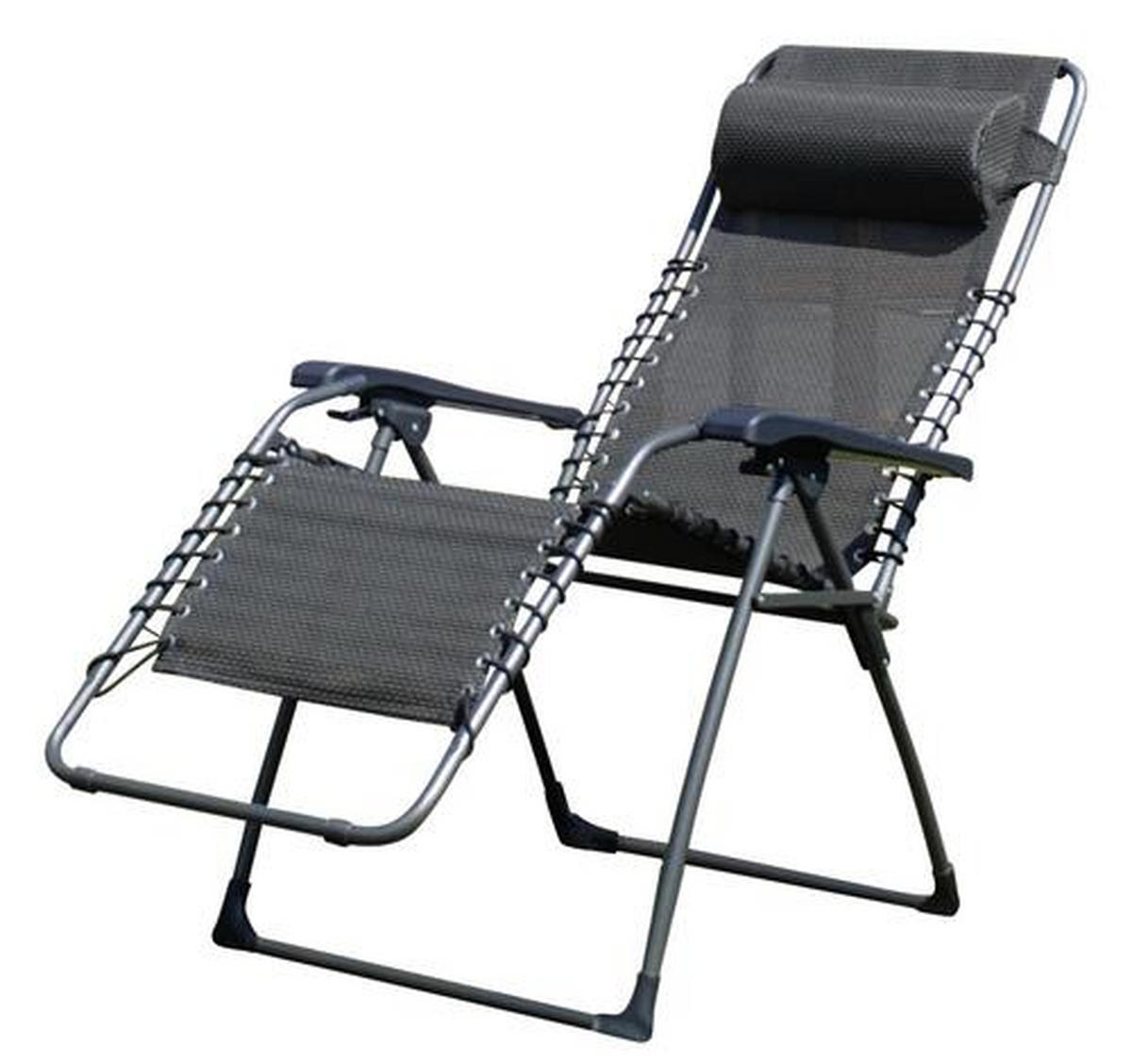 GARTEN-RELAXSESSEL Stahl  - Anthrazit, KONVENTIONELL, Kunststoff/Textil (67/120/67cm)