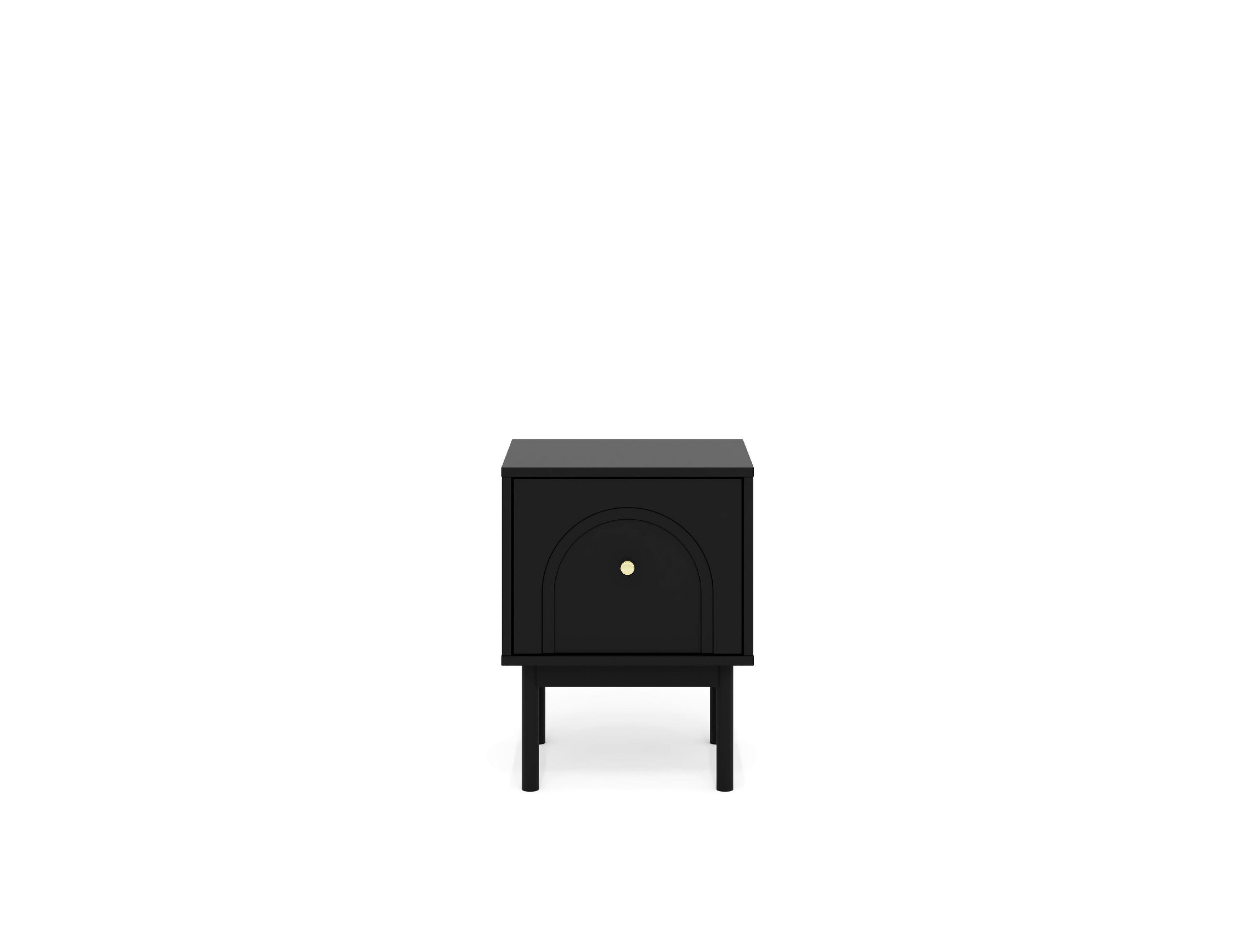 NACHTSCHRANK 41,5/53,5/39 cm  - Goldfarben/Schwarz, LIFESTYLE, Holzwerkstoff/Metall (41,5/53,5/39cm) - MID.YOU