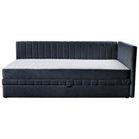 SCHLAFSOFA ROMA in Chenille, Jacquard Schwarz  - Schwarz, Design, Kunststoff/Textil (212/83/99cm) - MID.YOU