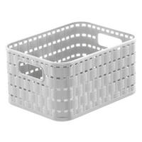 KOŠÍK biela - biela, Basics, plast (18,3/13,7/9,8cm) - Rotho