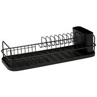GESCHIRRABTROPFKORB  - Schwarz, Design, Kunststoff/Metall (47,5/16,8/12cm) - Homeware Profession.