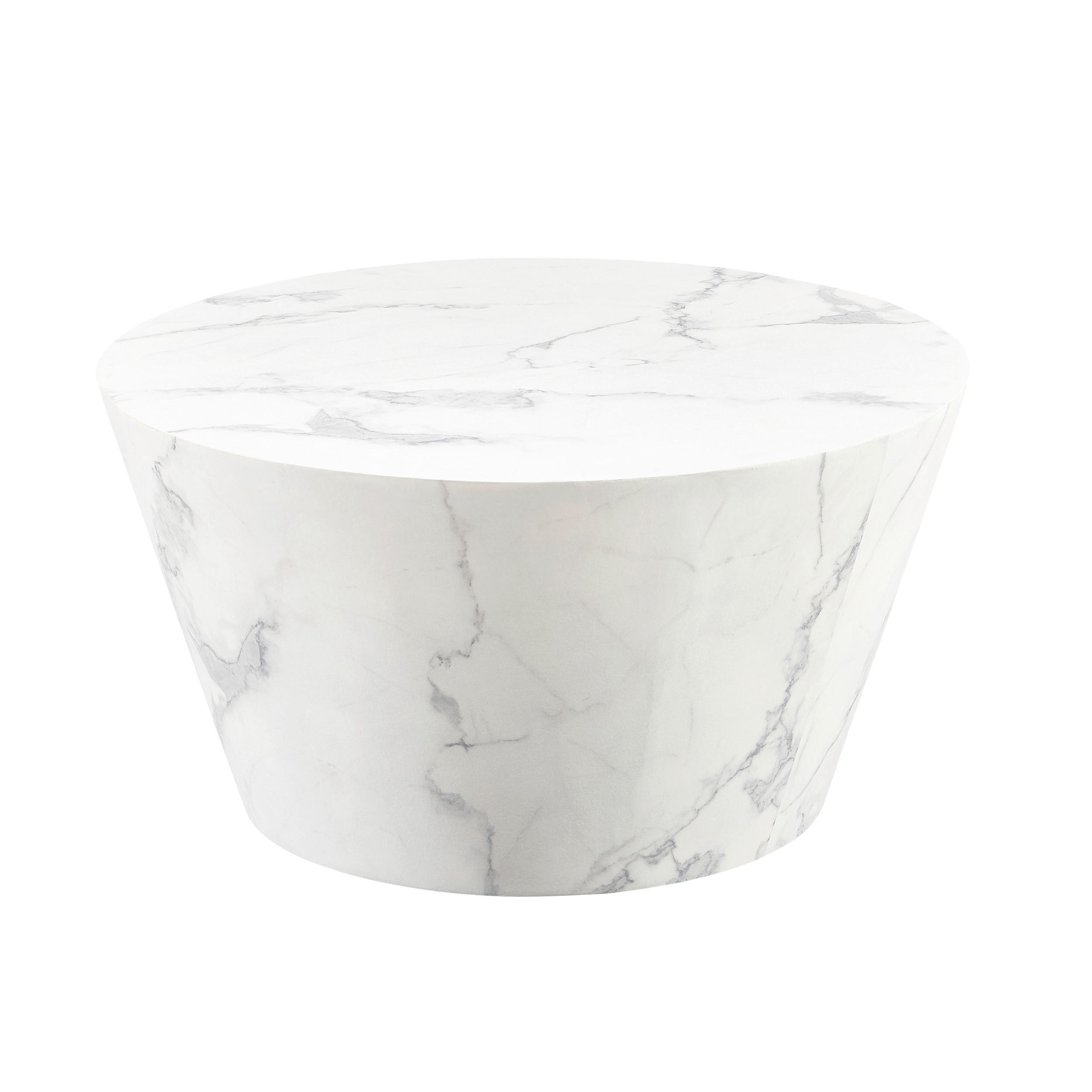 COUCHTISCH 80/80/42 cm rund Weiß  - Weiß, Design, Holzwerkstoff (80/80/42cm) - Livetastic