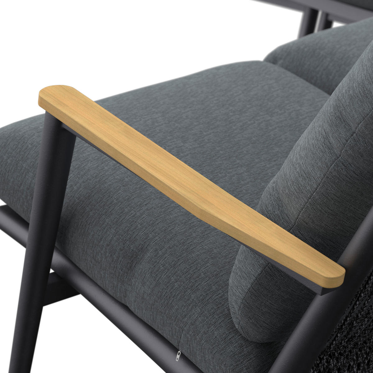 LOUNGE GARNITURA  antracit   - tamno siva/antracit, Design, drvo/metal (280/220cm) - Amatio